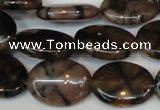 CST25 15.5 inches 15*20mm oval staurolite gemstone beads wholesale