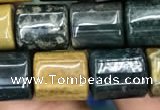CTB608 15.5 inches 10*12mm tube ocean agate gemstone beads