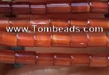 CTB820 15.5 inches 2*4mm tube red agate beads wholesale