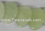 CTD05 Top drilled 22*30mm flat teardrop New jade beads
