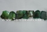 CTD1506 Top drilled 30*40mm - 40*50mm freeform agate slab beads