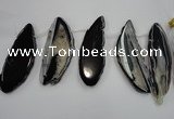 CTD1529 Top drilled 25*60mm - 40*80mm freeform agate slab beads