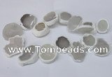 CTD1675 Top drilled 25*30mm - 35*45mm freeform agate gemstone beads