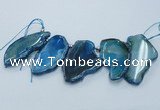 CTD1762 Top drilled 20*40mm - 35*55mm freeform agate slab beads