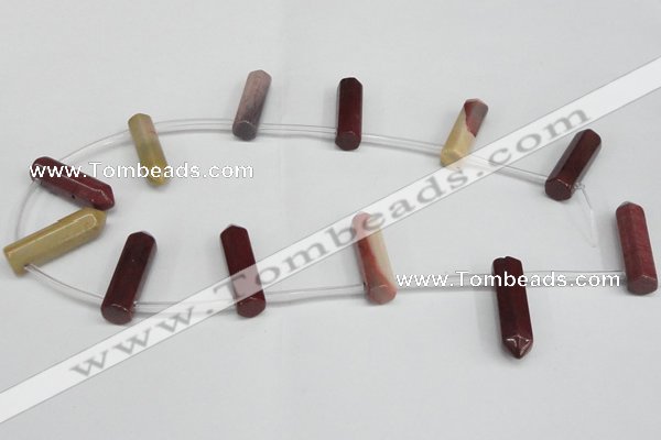 CTD1806 Top drilled 10*30mm - 10*32mm sticks mookaite beads