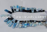 CTD1988 Top drilled 10*25mm - 12*50mm sticks agate gemstone beads