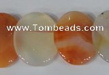 CTD22 Top drilled 20*30mm oval agate gemstone beads wholesale