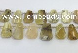 CTD2368 Top drilled 16*18mm - 20*30mm freeform yellow opal beads
