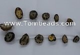 CTD2501 Top drilled 15*20mm - 25*35mm freeform druzy agate beads