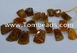 CTD2556 Top drilled 20*35mm - 30*45mm freeform agate gemstone beads