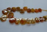 CTD2585 Top drilled 20*25mm - 30*40mm faceted freeform agate beads