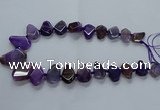 CTD2595 Top drilled 15*20mm - 25*35mm faceted freeform agate beads