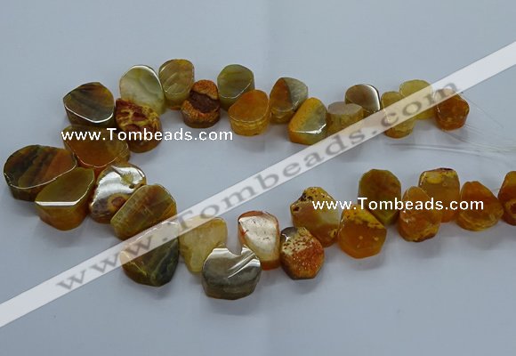 CTD2601 Top drilled 13*18mm - 23*33mm freeform agate beads