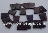 CTD2652 Top drilled 25*35mm - 30*40mm trapezoid sea sediment jasper beads