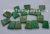 CTD2655 Top drilled 25*35mm - 30*40mm trapezoid sea sediment jasper beads