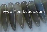 CTD2679 Top drilled 8*25mm - 10*50mm bullet agate beads wholesale