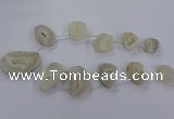 CTD2718 15.5 inches 25*30mm - 35*55mm freeform druzy agate beads