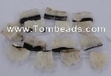 CTD2763 Top drilled 30*40mm - 35*45mm freeform druzy agate beads