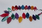 CTD2794 Top drilled 15*30mm - 25*45mm marquise agate gemstone beads