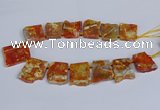 CTD2832 Top drilled 25*30mm - 35*45mm freeform agate beads