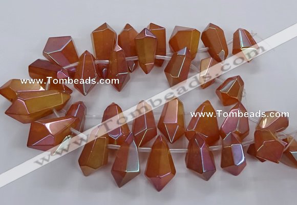 CTD2881 Top drilled 15*20mm - 22*50mm sticks plated quartz beads
