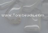 CTD300 Top drilled 15*20mm - 20*25mm freeform white crystal beads