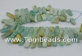 CTD3517 Top drilled 10*20mm - 12*40mm sticks amazonite beads