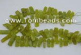 CTD3520 Top drilled 10*20mm - 12*40mm sticks Korean jade beads