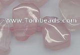 CTD3533 Top drilled 15*20mm - 25*30mm freeform rose quartz beads