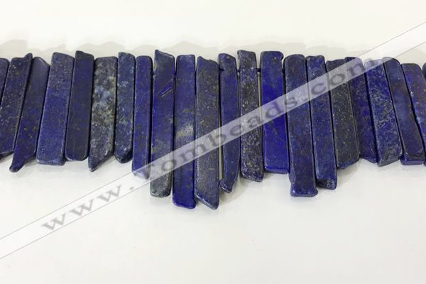 CTD3740 Top drilled 8*20mm - 10*50mm sticks lapis lazuli beads