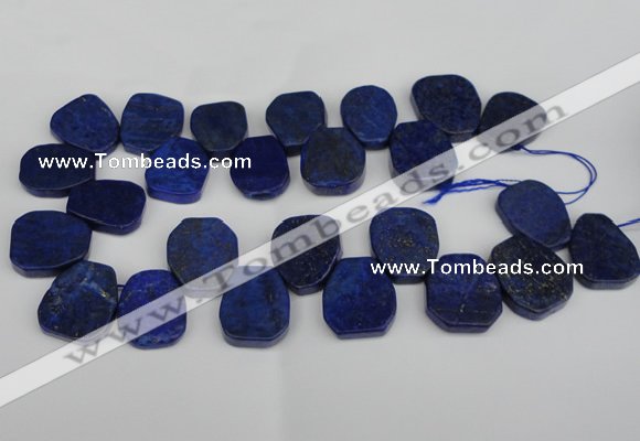 CTD380 Top drilled 18*25mm - 22*30mm freeform lapis lzuli beads