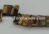 CTD402 Top drilled 4*15mm - 6*20mm sticks yellow tiger eye beads