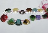 CTD510 Top drilled 25*30mm - 35*40mm freeform agate beads