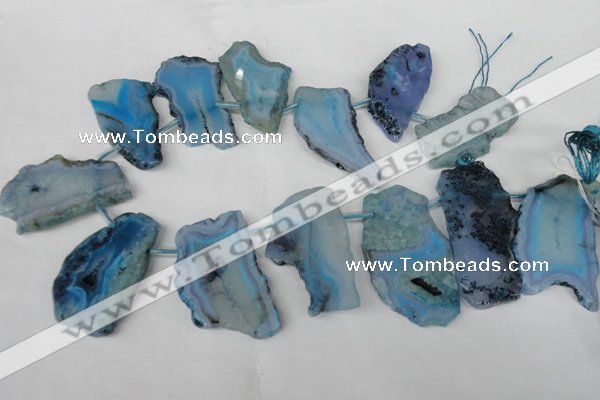 CTD518 Top drilled 20*35mm - 35*48mm freeform agate beads