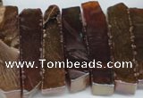 CTD534 Top drilled 10*30mm - 10*65mm wand plated agate beads