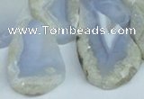 CTD608 Top drilled 18*25mm - 30*45mm freeform blue lace agate beads
