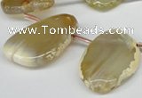 CTD610 Top drilled 25*35mm - 30*40mm freeform agate gemstone beads