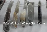 CTD676 Top drilled 10*25mm - 12*45mm wand agate gemstone beads