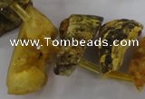 CTD678 Top drilled 12*20mm - 15*45mm freeform agate gemstone beads