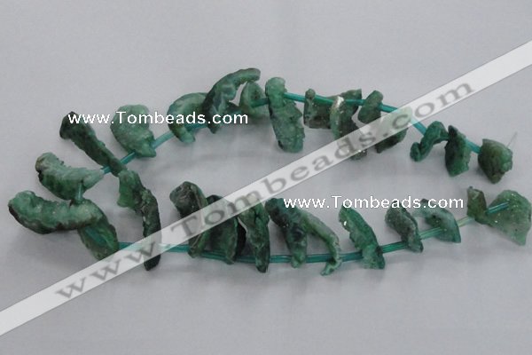 CTD681 Top drilled 12*20mm - 15*45mm freeform agate gemstone beads
