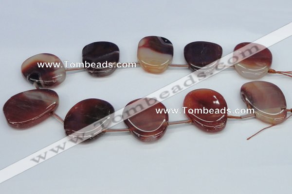 CTD700 Top drilled 30*40mm freeform agate gemstone beads