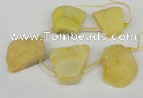 CTD760 Top drilled 25*30mm - 30*35mm freeform agate beads
