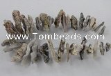 CTD795 Top drilled 15*20mm - 25*45mm freeform agate gemstone beads
