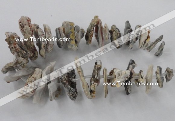 CTD795 Top drilled 15*20mm - 25*45mm freeform agate gemstone beads