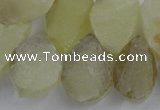CTD931 Top drilled 13*18mm - 18*25mm freeform lemon quartz beads