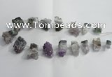 CTD954 Top drilled 15*25mm - 20*30mm nuggets druzy amethyst beads