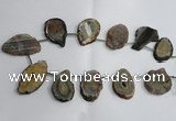 CTD962 Top drilled 22*35mm - 30*50mm freeform agate gemstone beads