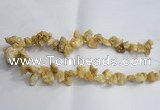 CTD974 Top drilled 10*15mm - 15*25mm nuggets plated druzy agate beads