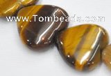 CTE07 20mm heart shape yellow tiger eye beads Wholesale