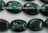 CTE1044 15.5 inches 15*20mm oval dyed green tiger eye beads